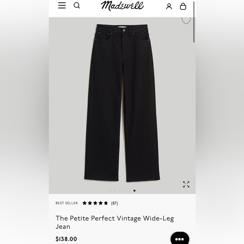 Madewell Petite Perfect Vintage Wide-Leg Jean